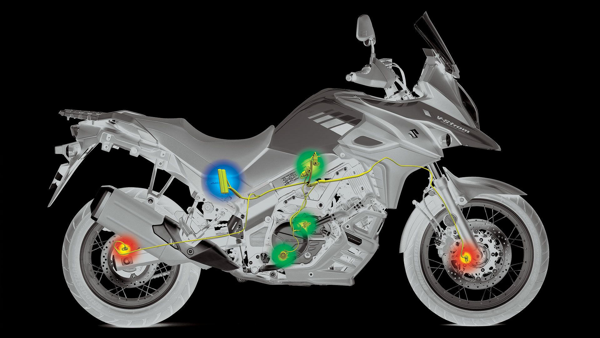 SUZUKI V STROM 650 Korszerű kipörgésgátló rendszer 31